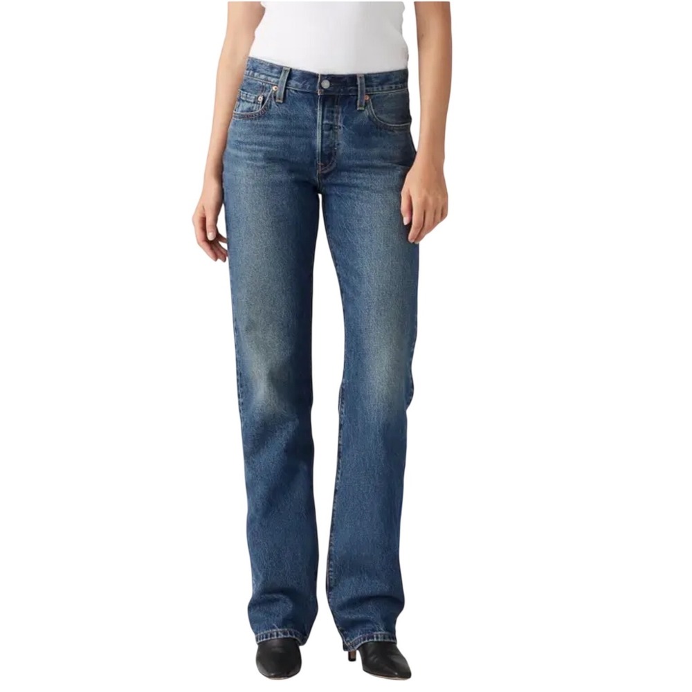 Levi's Wedgie Straight Jeans 26x28 High Rise Medium Wash Denim Women's 26